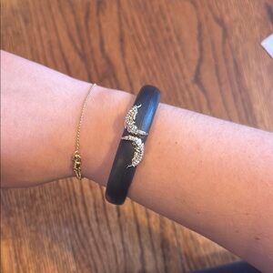 Alexis Bittar Black and Silver Bracelet Modern Sporty Style
